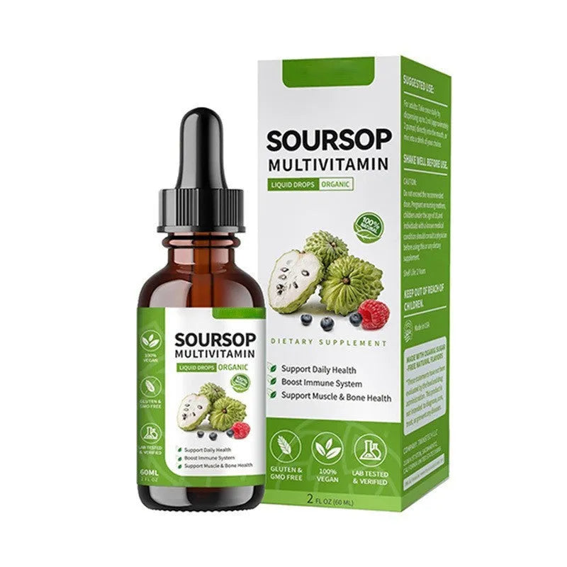 Annona Prickly Fruit flavour care drops in 60ml bottle with dropper for adult supplementation