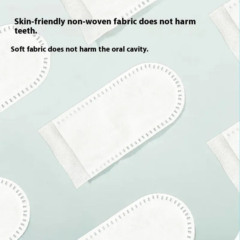 Pack of 50 pet dental cleaning finger stalls made from non-woven fabric for cat and dog oral hygiene