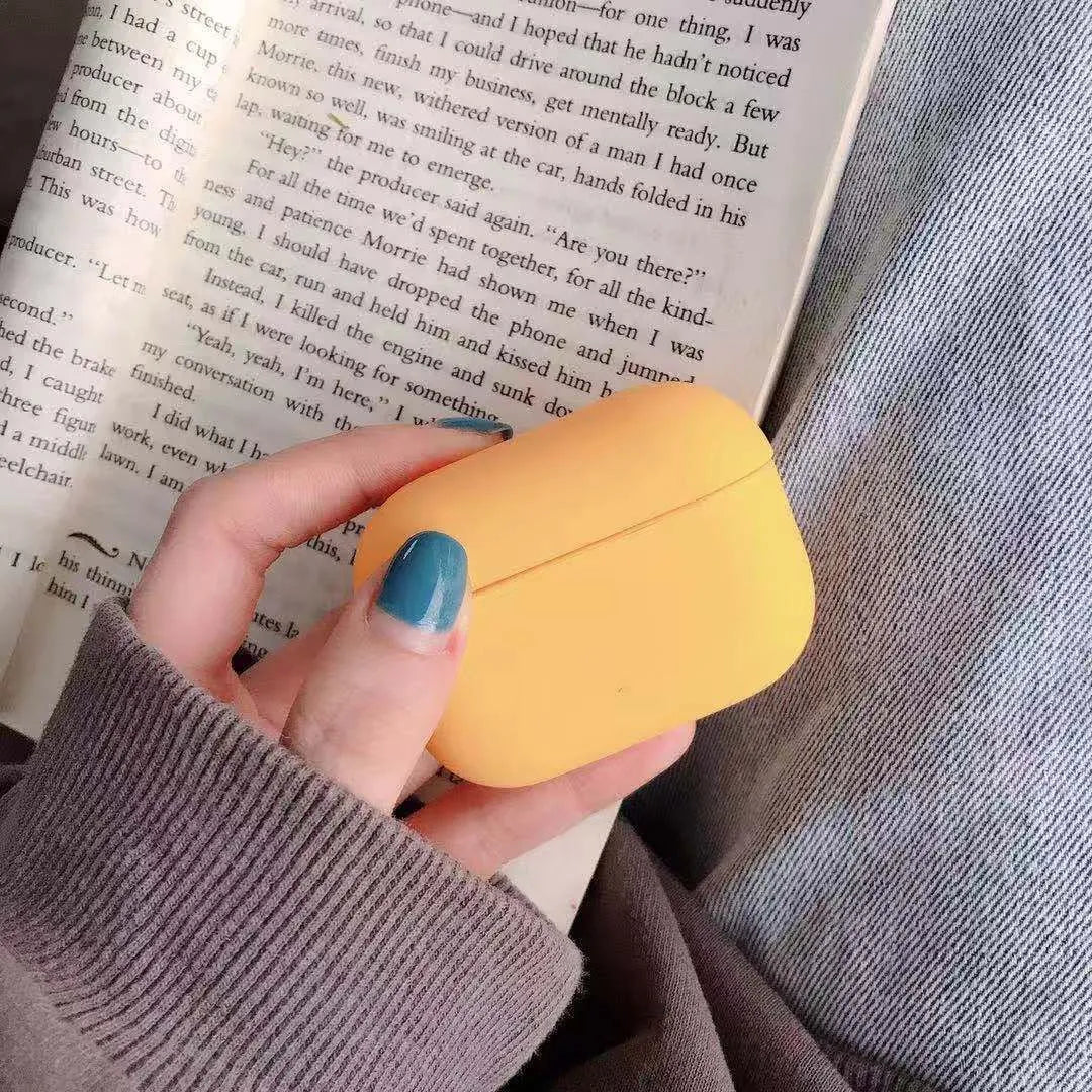 AirPods Pro plastic protective case in multiple colour options including black, pink, green and blue