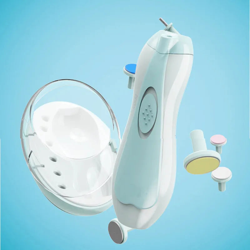Ultra-quiet multifunction baby nail polisher manicure kit in pink and blue colours