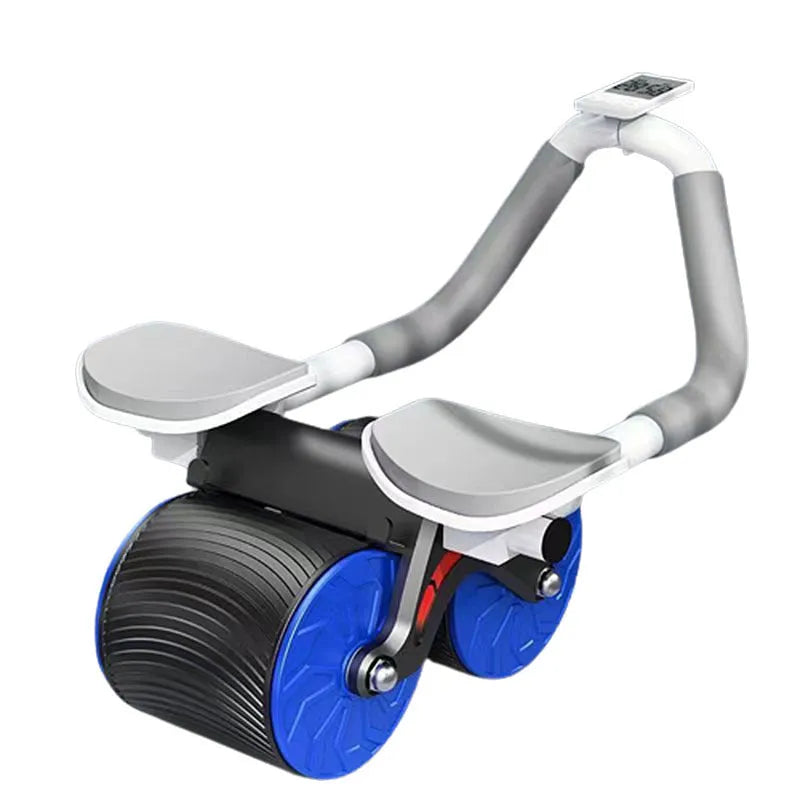 Automatic rebound abdominal exercise wheel and lock edge yoga mat set for core workouts