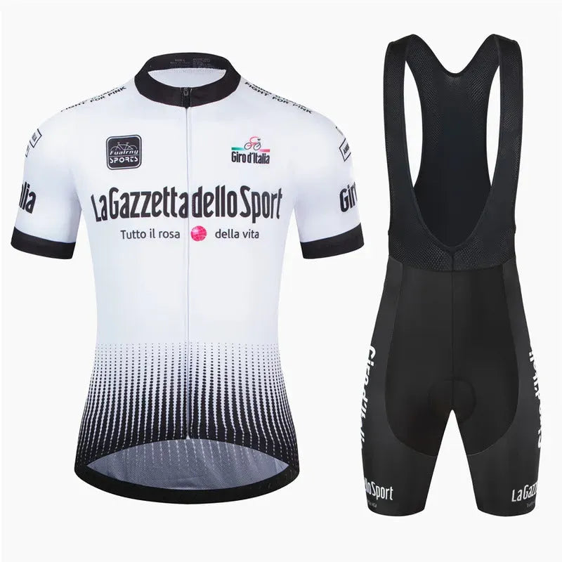 Cycling clothing suit in quick-dry polyester fabric for summer cycling and running activities