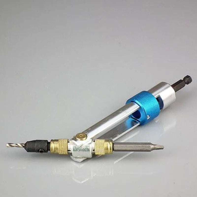 Half Time Drill Driver tool with swivel head and set of 18 Phillips, flathead, and countersink bits.