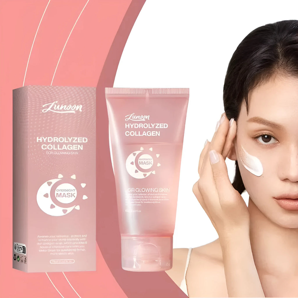 75ml collagen night face mask bottle with application brush for peel-off firming treatment