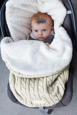 Baby stroller sleeping bag in envelope style with thick cotton wool filling for winter warmth