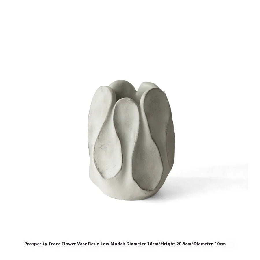 Irregular ceramic vase with magnesium clay glazing in high and low style options
