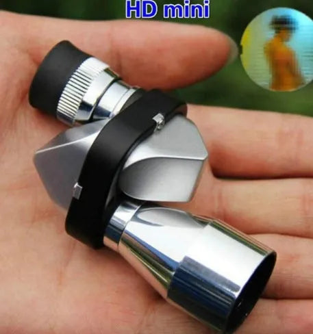 Compact aluminium alloy 8x20mm monocular telescope with foldable rubber eyecup and blue lens coating