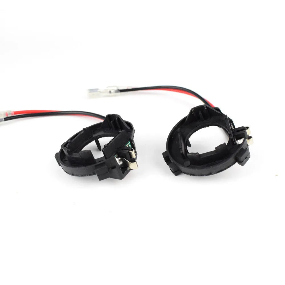 Black H7 LED headlight adapter bracket for Volkswagen Golf 5, MK5, GTI and Jetta conversion