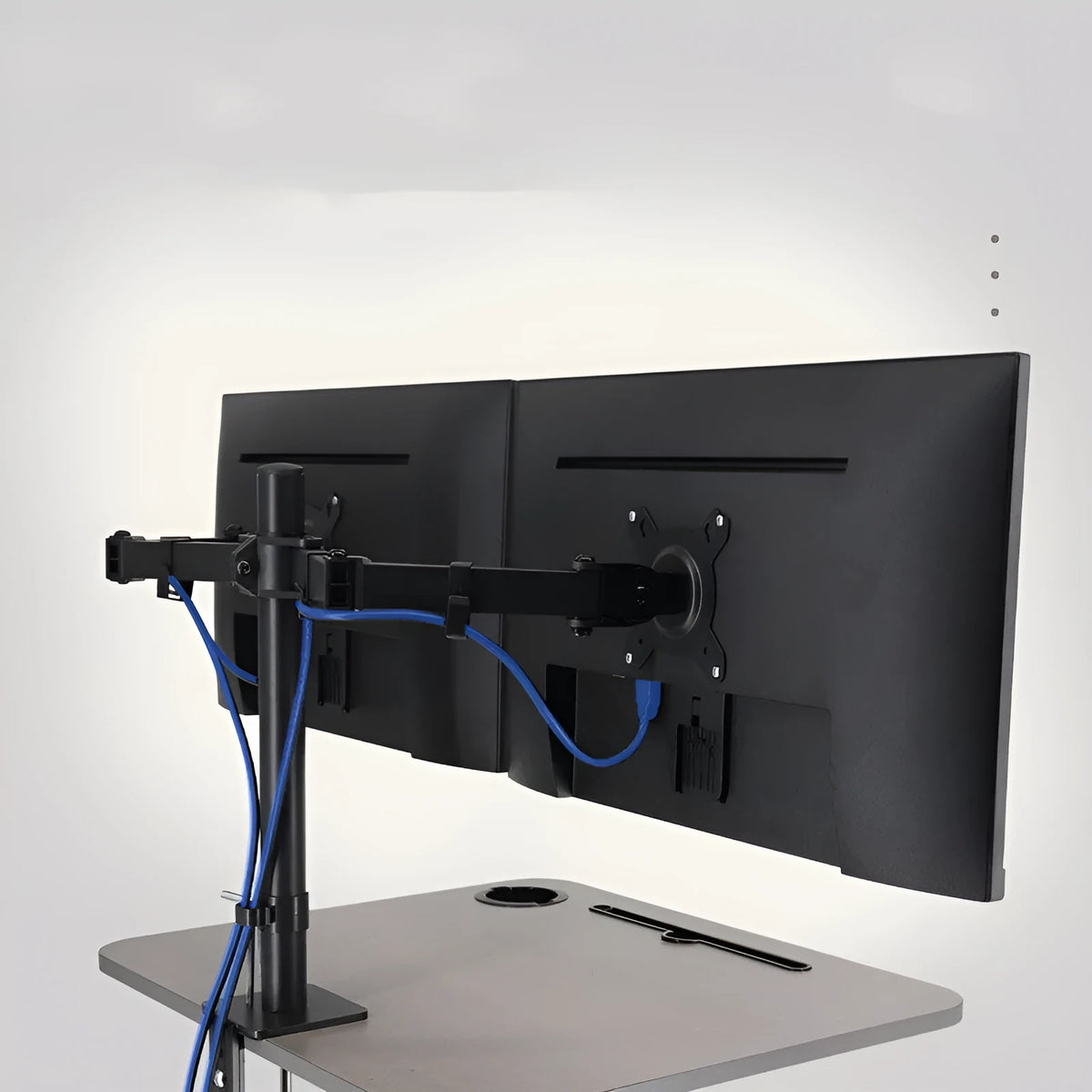 Computer monitor lifting rotating bracket for 13-32 inch displays with 9kg load capacity