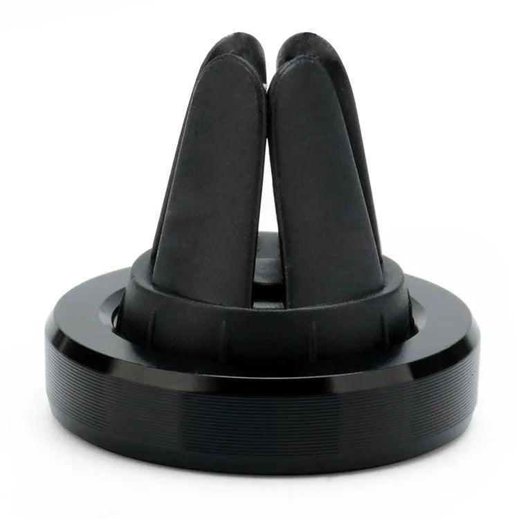 Magnetic car phone holder with air vent clip in rose gold, gold, black, red, and silver colour options