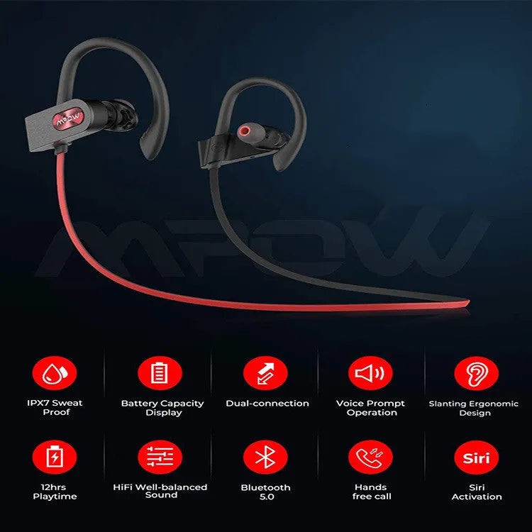 Flame2 hanging ear Bluetooth headset in black, pink or red colour with wireless calling features