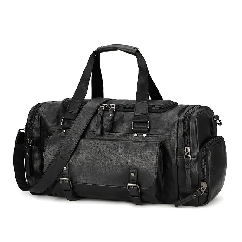 Black waterproof travel shoe bag with separate shoe compartment