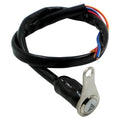 Black stainless steel motorcycle switch with light ring and 7mm installation