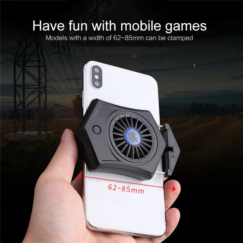 Black and white USB mobile phone radiator cooling fan for game consoles and phones