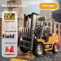 1:64 scale Bluetooth remote control alloy forklift model with accessories on training course