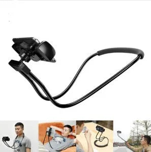 Baseus flexible 360-degree mobile phone holder showing neck and waist hanging options for a device