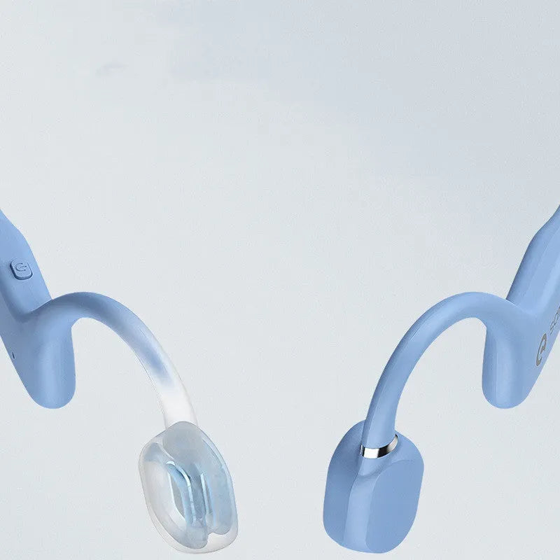 Bone conduction Bluetooth sports headset in hanging neck design, shown in one of six available colours.