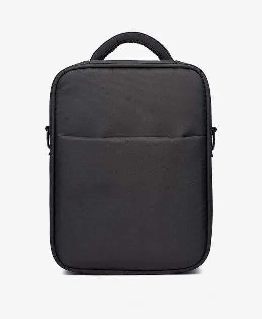 Black men's messenger shoulder bag made from Oxford fabric.