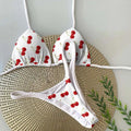 Women's printed bikini swimsuit with cotton lining in brief style for swimming sports
