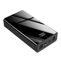 Large capacity 40000mAh power bank with LCD display in black or red plastic casing