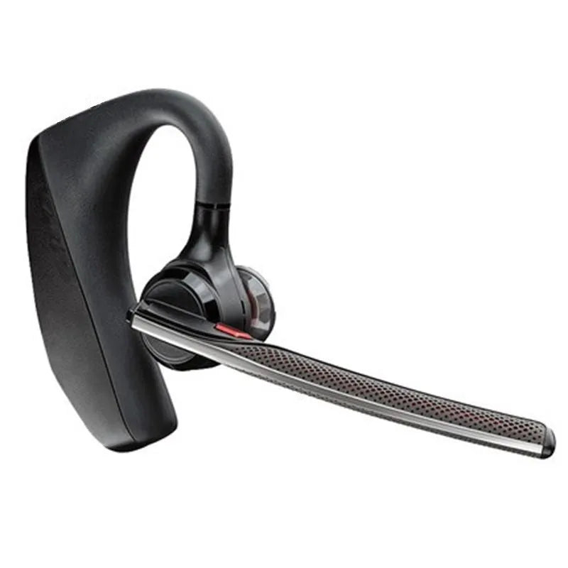 Black Bluetooth sports headphones with USB charging port showing battery display