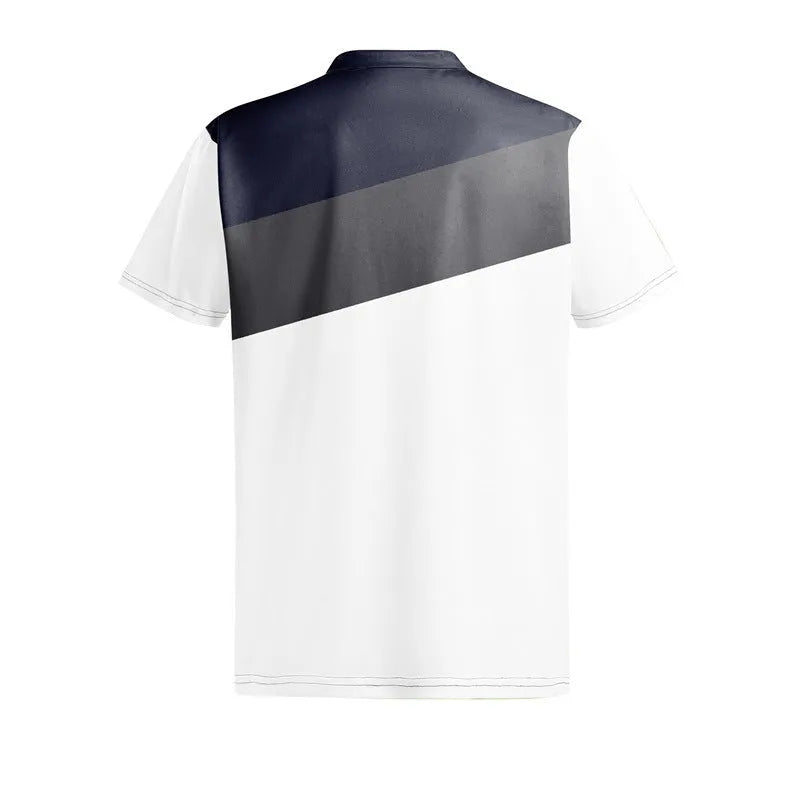 Men's grey t-shirt with 3D digital colour matching pattern, short sleeves, loose fit