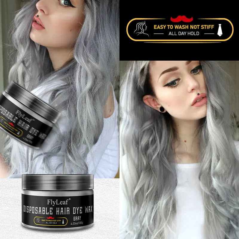 Grey disposable hair dye wax 120g unit for temporary hair colour and wholesale shipping