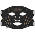 Black and gold IPL LED facial beauty mask device with headband on a white background.