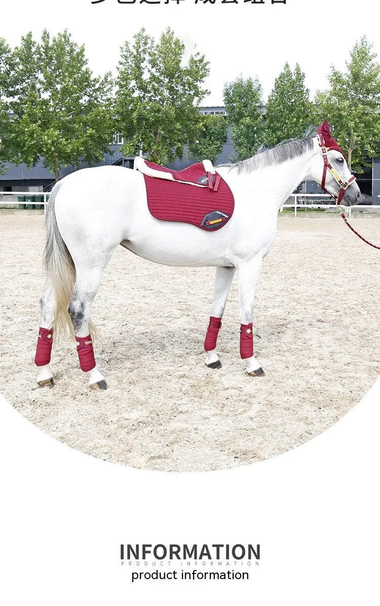 Riding saddle pad in black colour for waist protection during equestrian and cycling activities