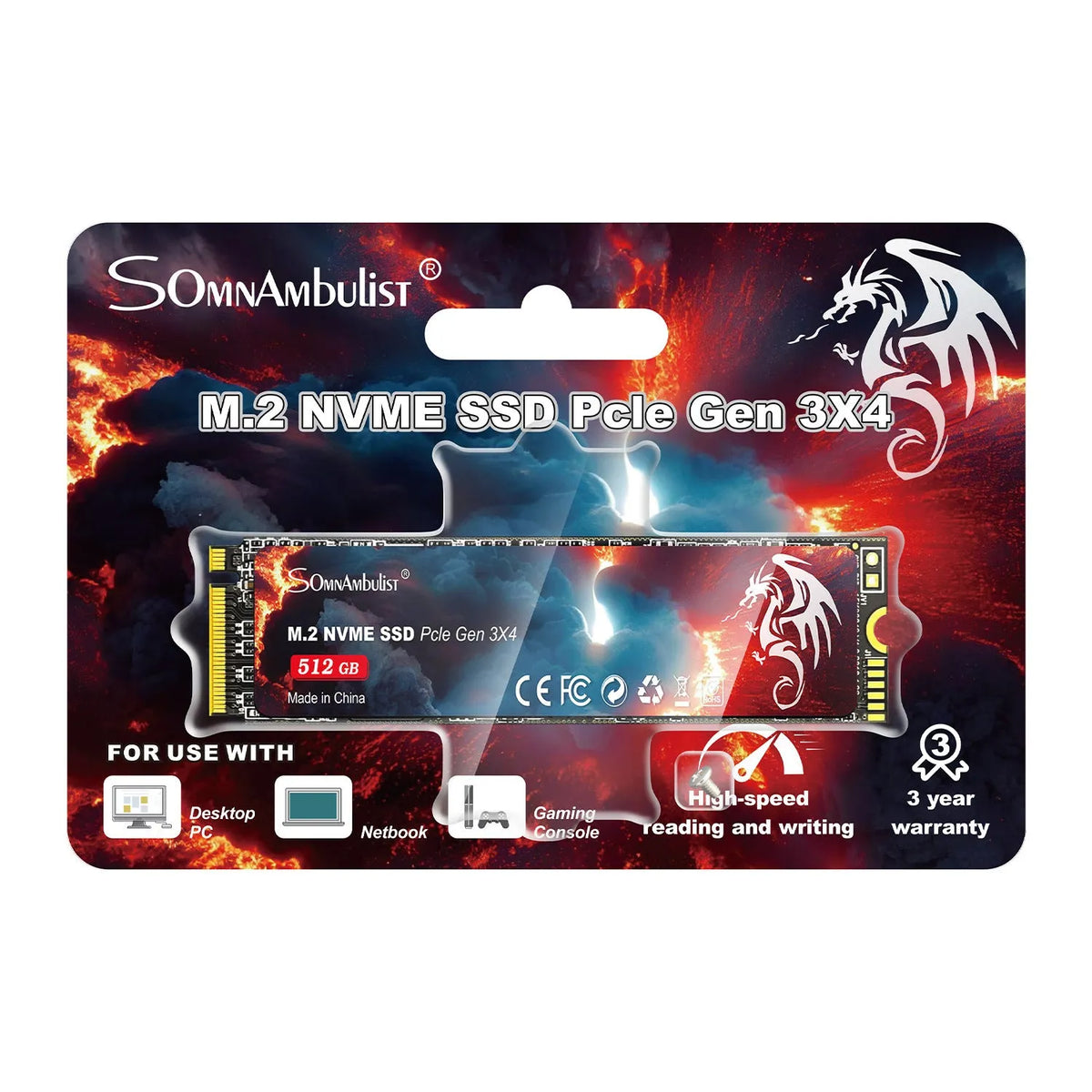 M.2 SATA solid state drive with 80x22x3.5mm dimensions showing capacity options from 128GB to 2TB