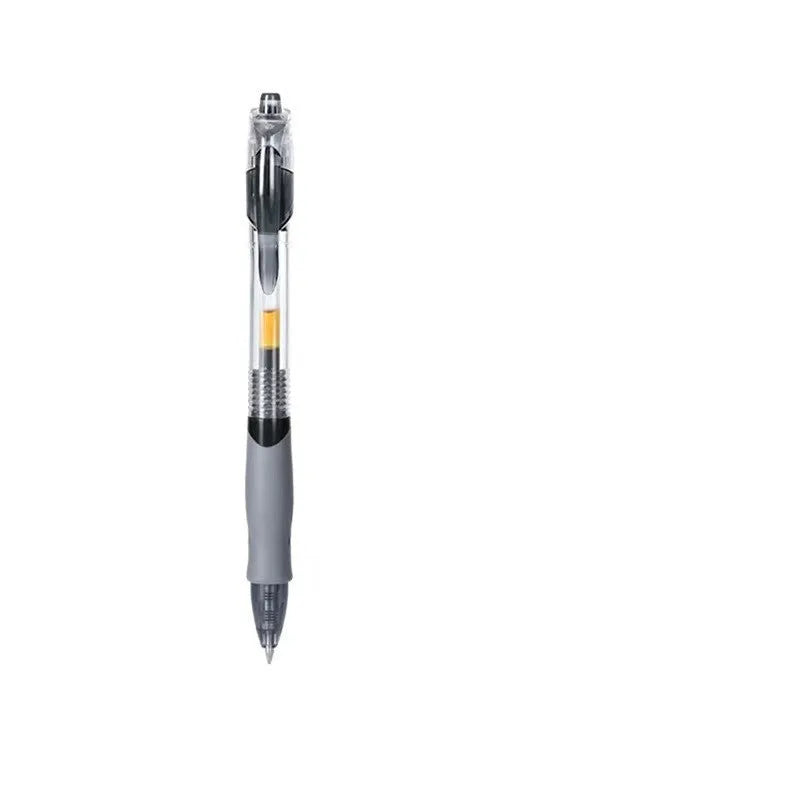 0.5mm gel pen with plastic barrel in black, red and blue ink colour options