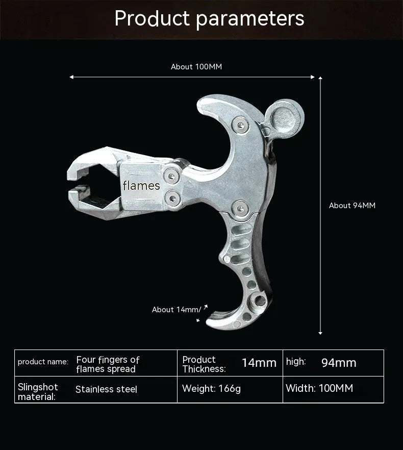 Zinc alloy archery release aid with two-axis harpoon clip and stainless steel components