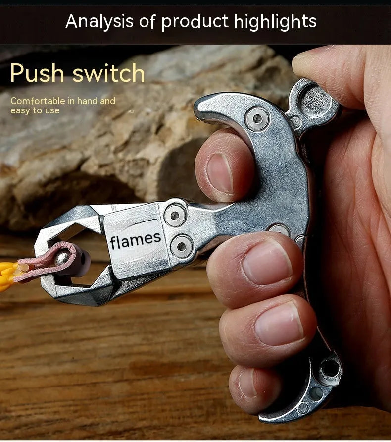Zinc alloy archery release aid with two-axis harpoon clip and stainless steel components