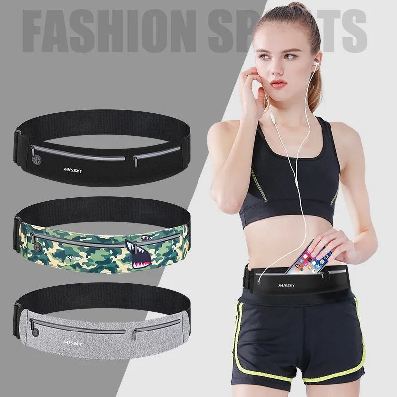 8-inch waterproof waist bag in camouflage crocodile colour for outdoor sports