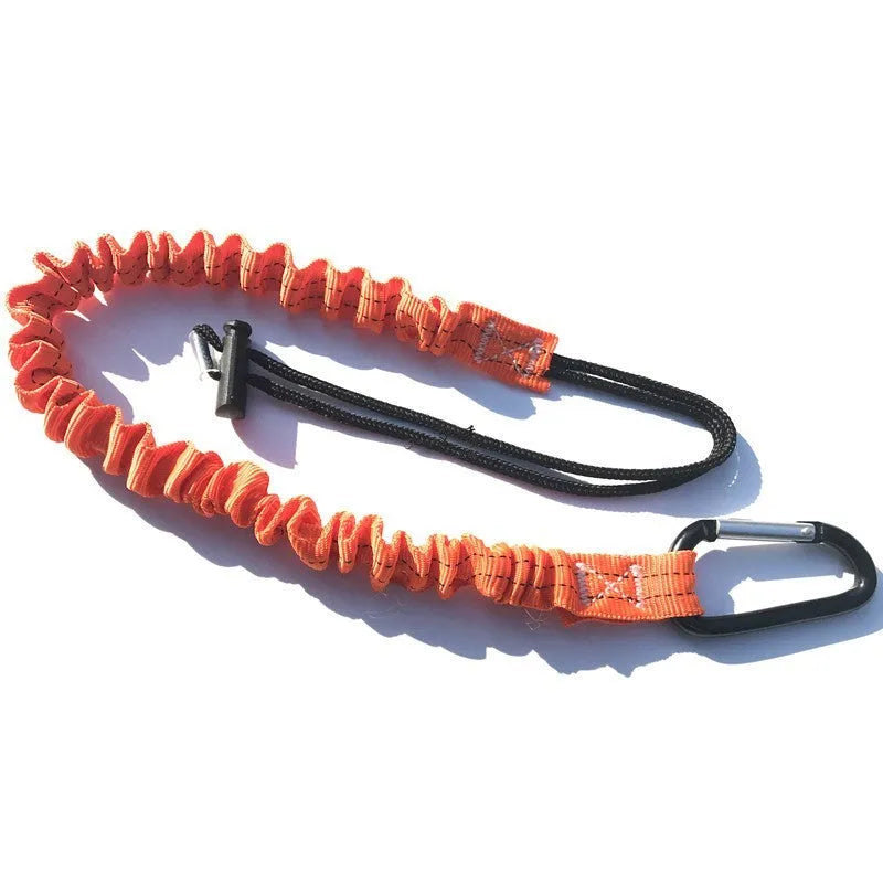 Orange fishing rod safety rope measuring 90cm with 10kg load capacity