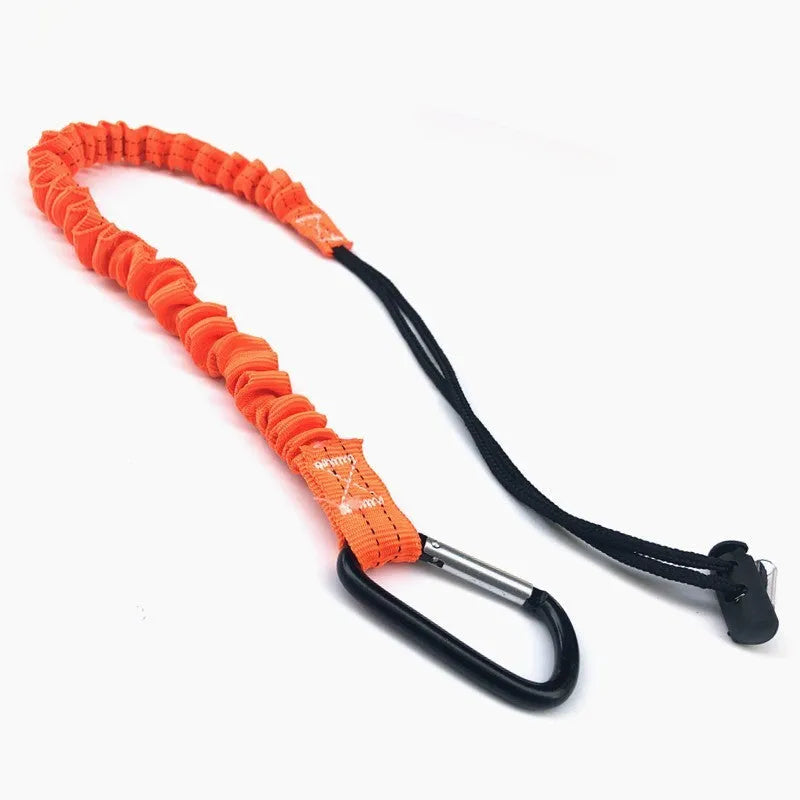 Orange fishing rod safety rope measuring 90cm with 10kg load capacity