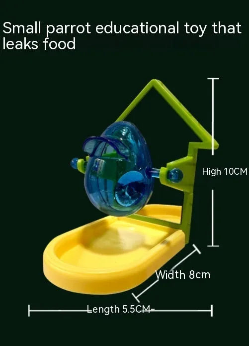 Bird foraging feeder toy in triangle or round shape, hanging cage accessory for parrot and hamster