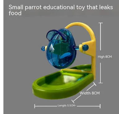 Bird foraging feeder toy in triangle or round shape, hanging cage accessory for parrot and hamster