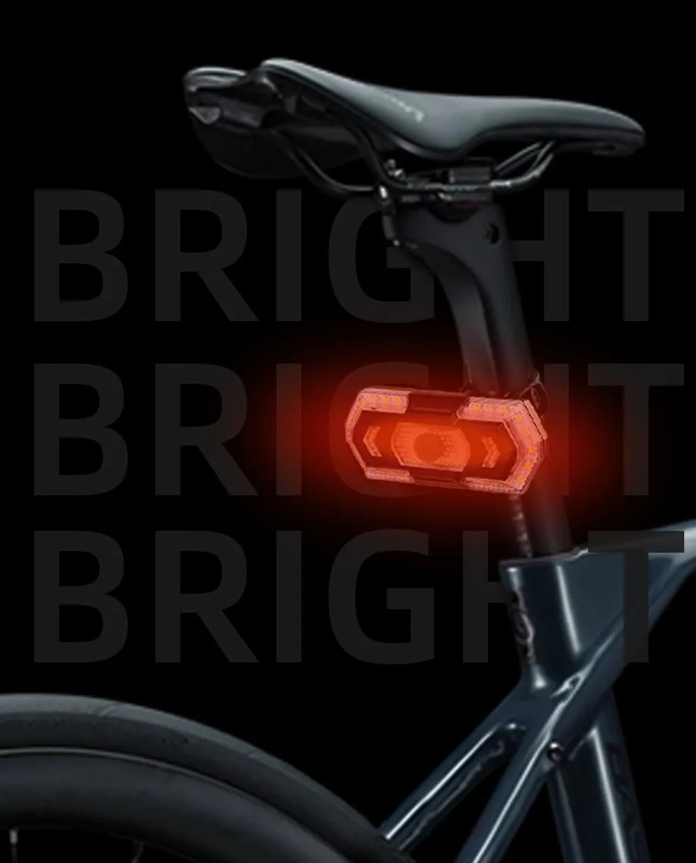 Black wireless remote control motorcycle LED taillight with USB charging port