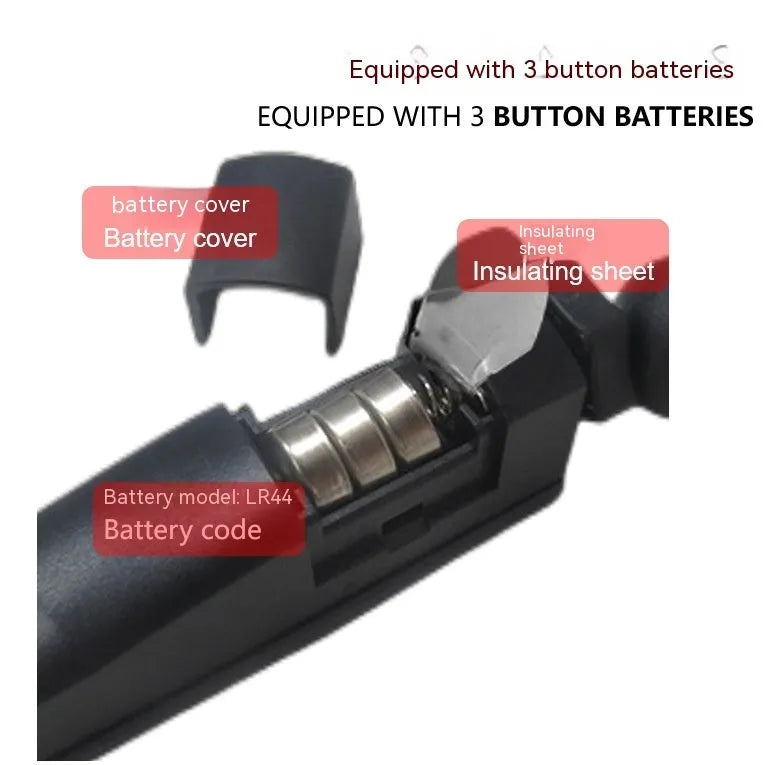 Golf putter laser aiming instrument showing laser alignment on putter face