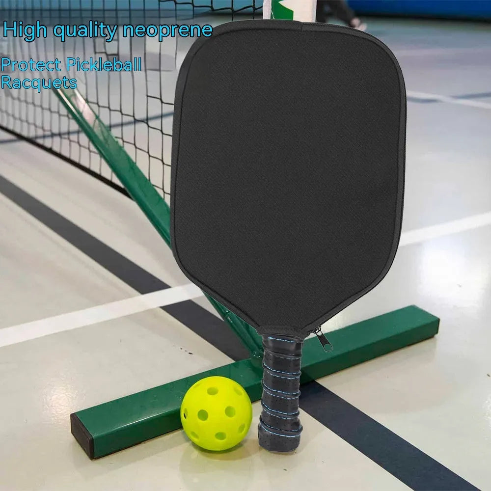 Black neoprene protective sleeve for table tennis racket equipment