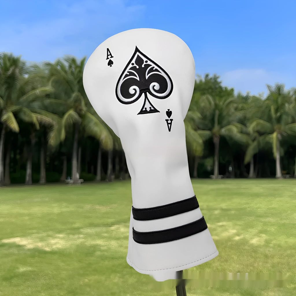 Flexible PU golf putter sleeve cover for club head protection, shown in one of three available colour options.