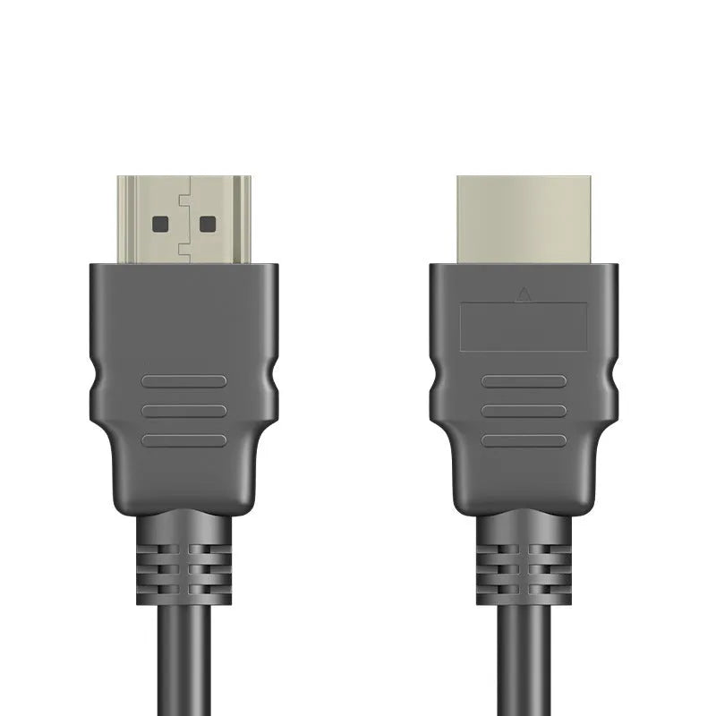 Black HDMI cable with nickel-plated connectors for set-top box connections