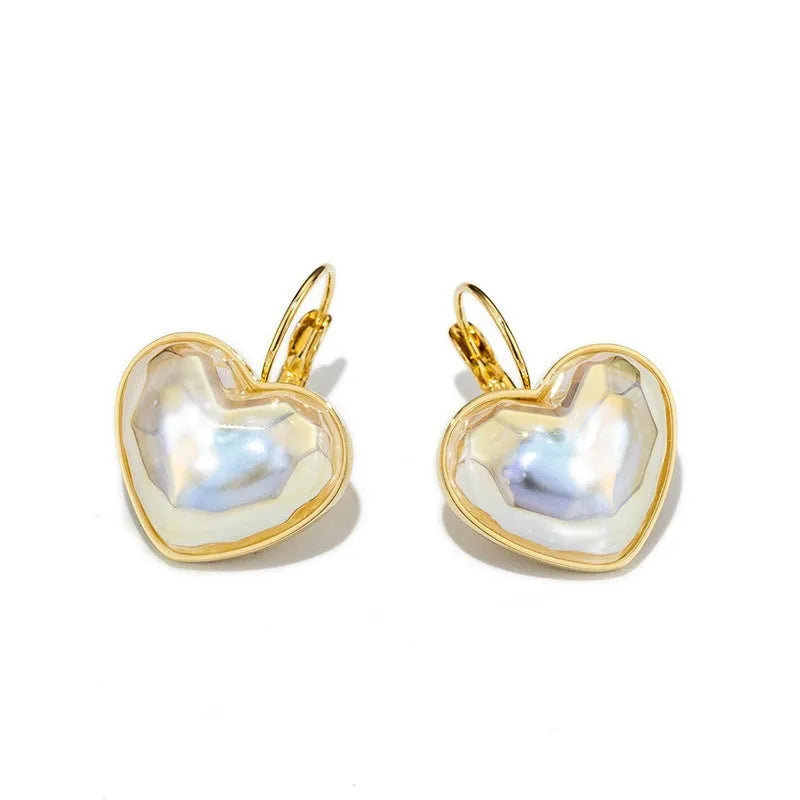 Gold coloured clip-on earrings for women with alloy metal construction
