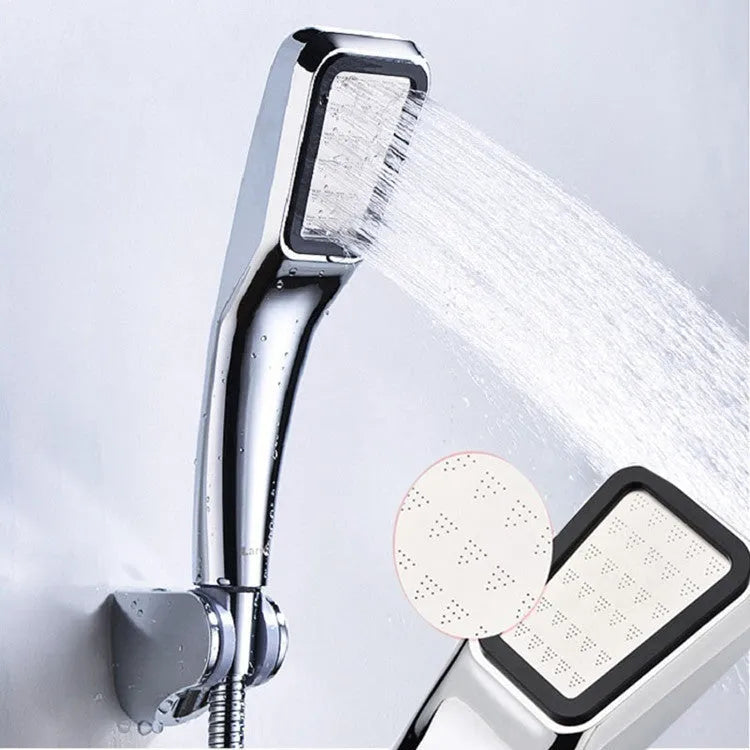 Orange hand-held pressurised shower set with rain function for bathroom installation