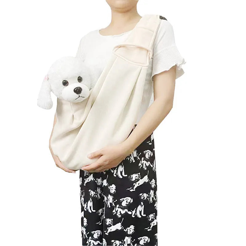 Soft polyester pet carrier bag with adjustable shoulder strap in multiple colour options