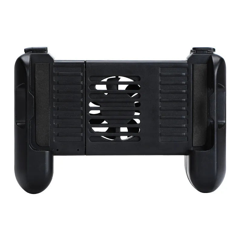 Black Bluetooth mobile game controller for Apple iOS iPhone gaming with cooling feature