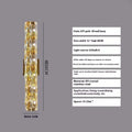 Modern crystal wall lamp with stainless steel body in chrome finish, 400mm length