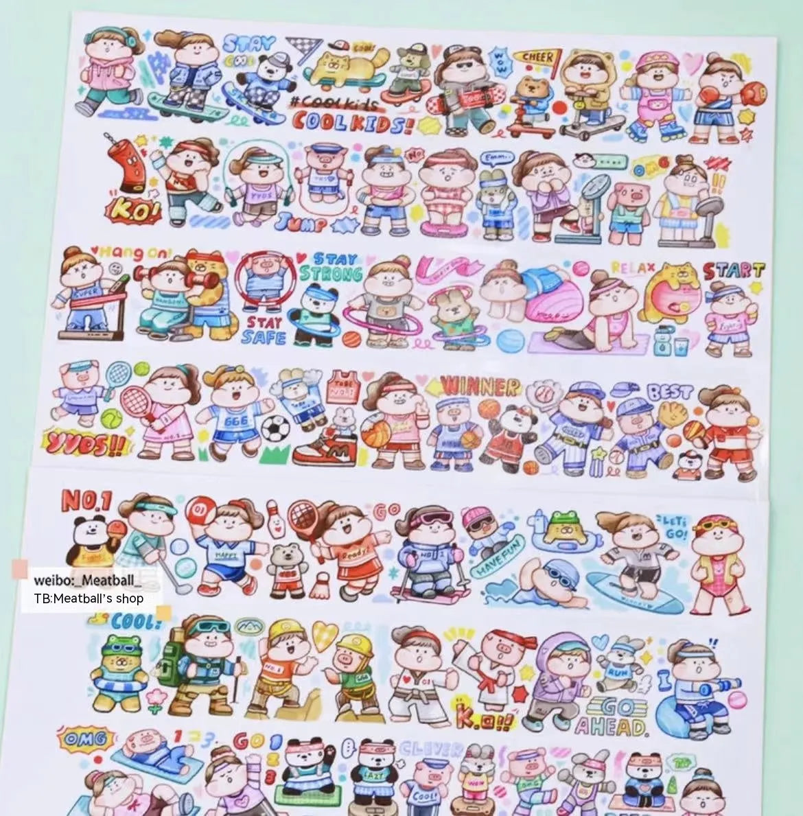 Cartoon character stickers on Japanese paper for haemorrhoid tape packaging decoration