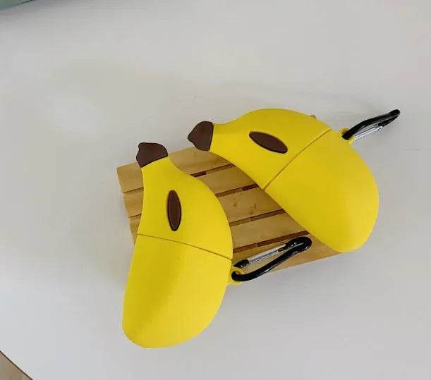 Yellow banana design silicone protective case for AirPods Pro wireless Bluetooth headsets